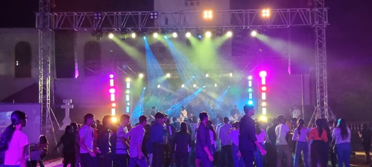 LED video wall rental setup at a corporate event in Goa by Candeia Events